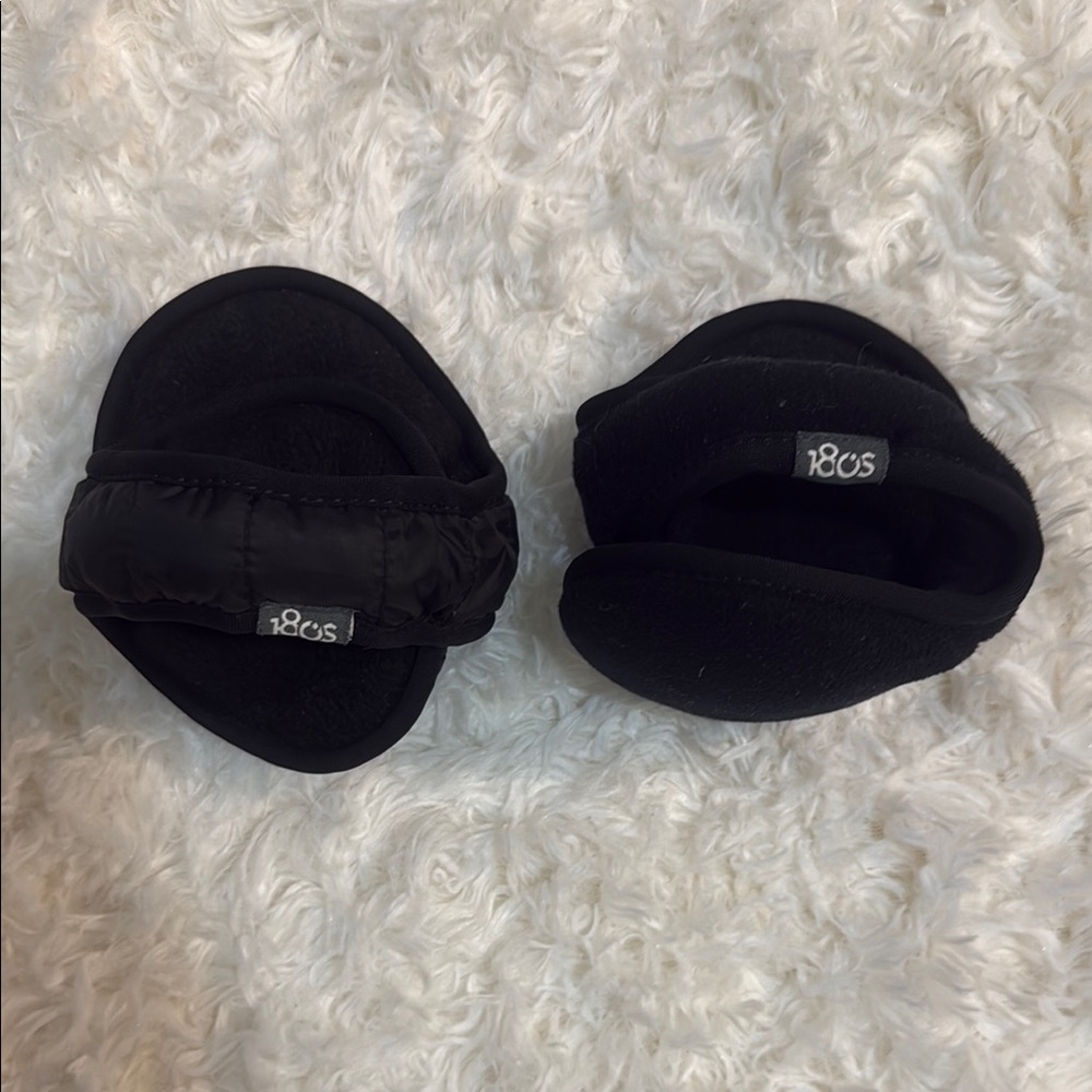 180s Black Ear Warmers, Fleece & Puffer